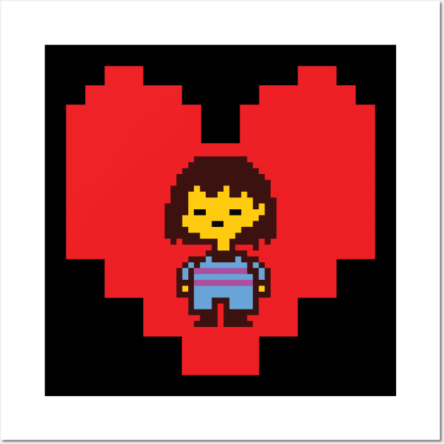 Frisk's Soul Wall Art by mattrodz